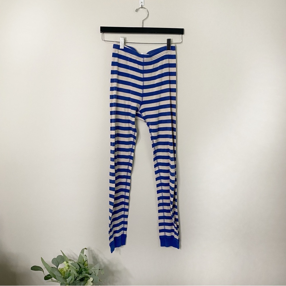 [Hanna Anderson] Youth Girls Blue & Gray Striped Leggings